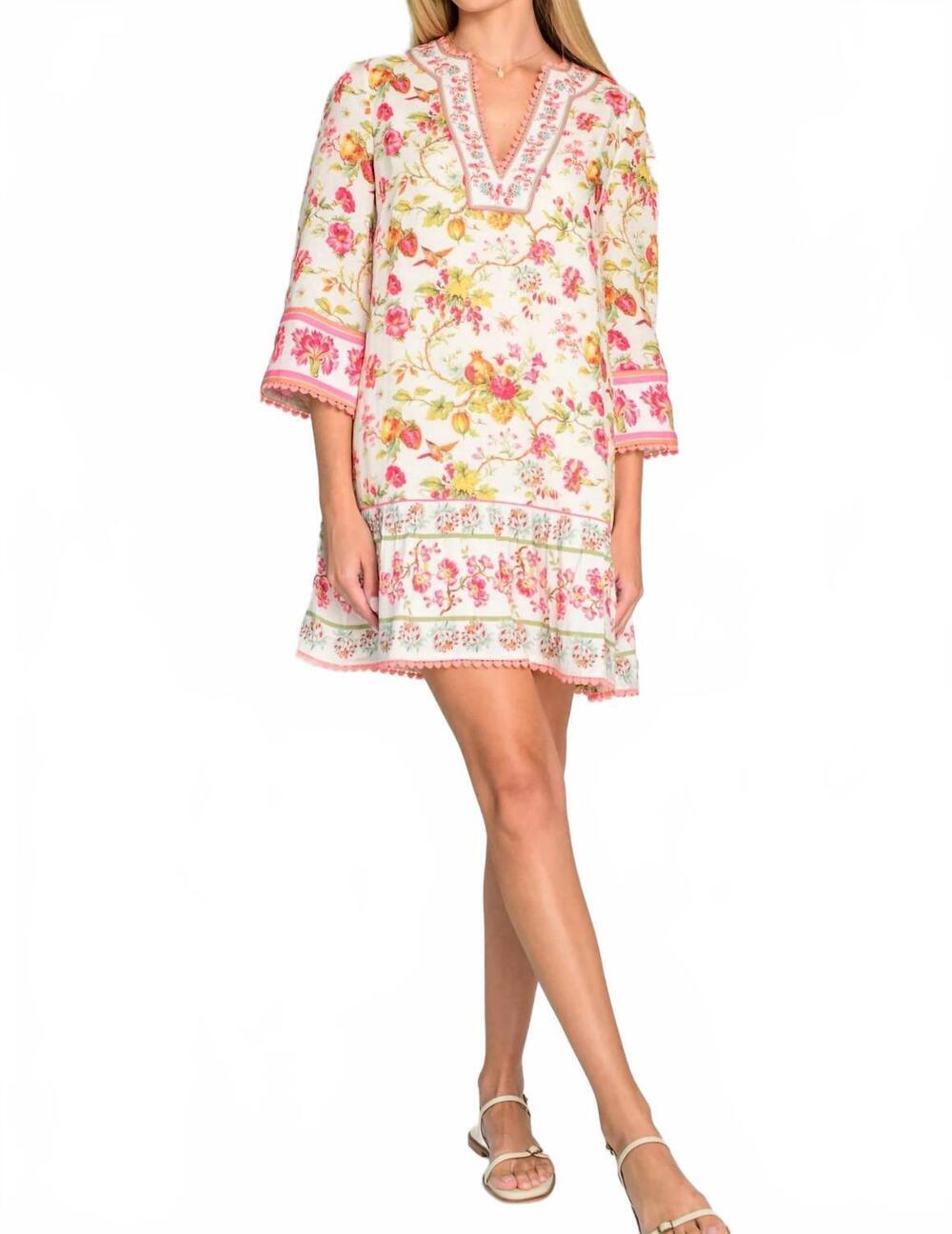NEW ELIZABETH JAMES THE LABEL lucy mini dress in english garden